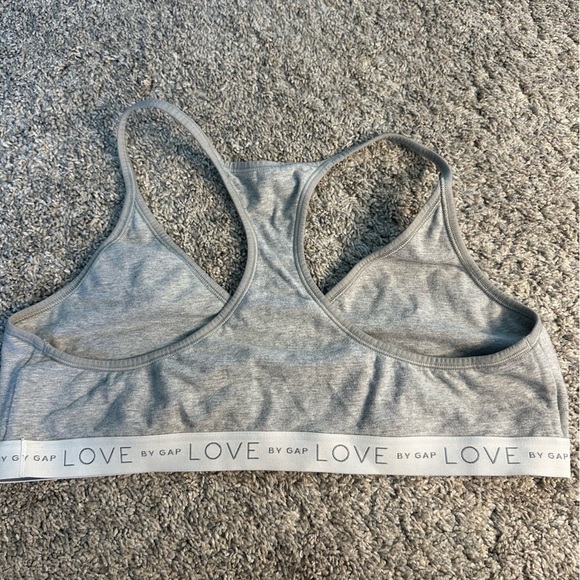 GAP LOVE White Stretch Cotton Bralette XL Set of 2! Black gray pullover Bra soft - Picture 8 of 12